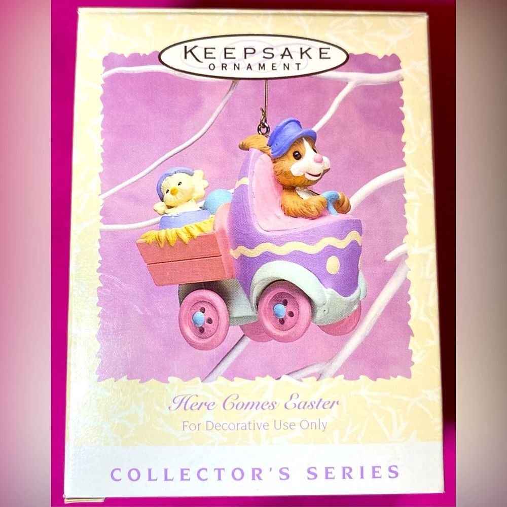 Easter Hallmark Keepsake 90s Ornament Vintage 1996 Here Comes Easter Bunny Duck